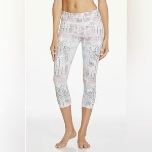 Fabletics Women's S Define PowerHold Mid-Rise Capri Leggings in Arctic Print